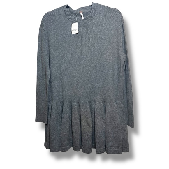 Free People Dresses & Skirts - Free People Women’s ribbed knit mini sweater dress dark heather grey Size: XS